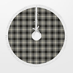 Menzies Black _ White Ancient Tartan Christmas Tree Skirt