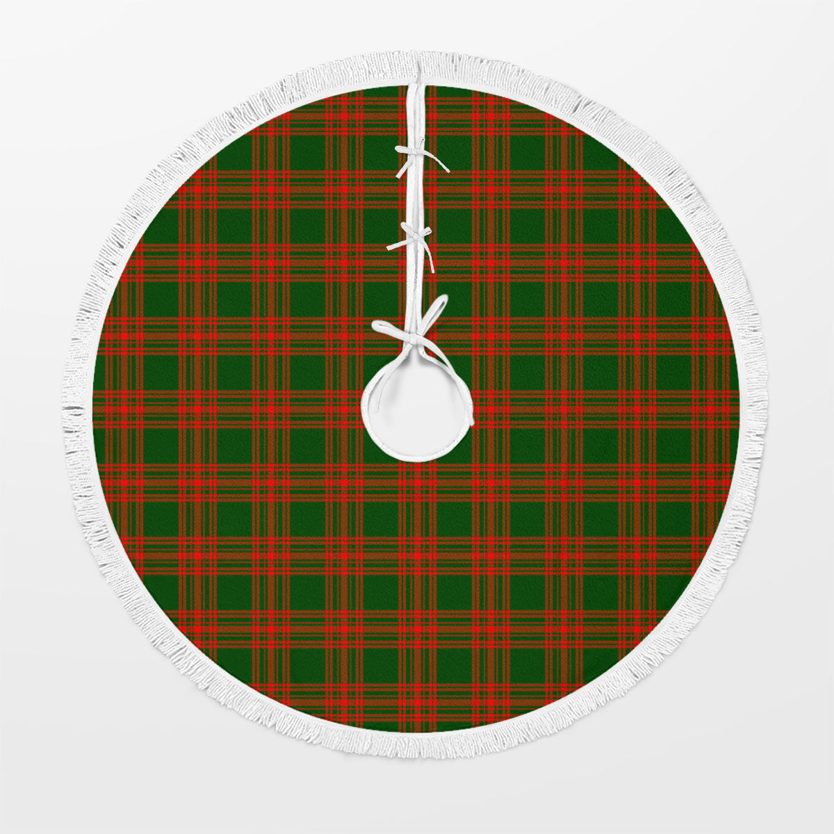 Menzies Green Modern Tartan Christmas Tree Skirt