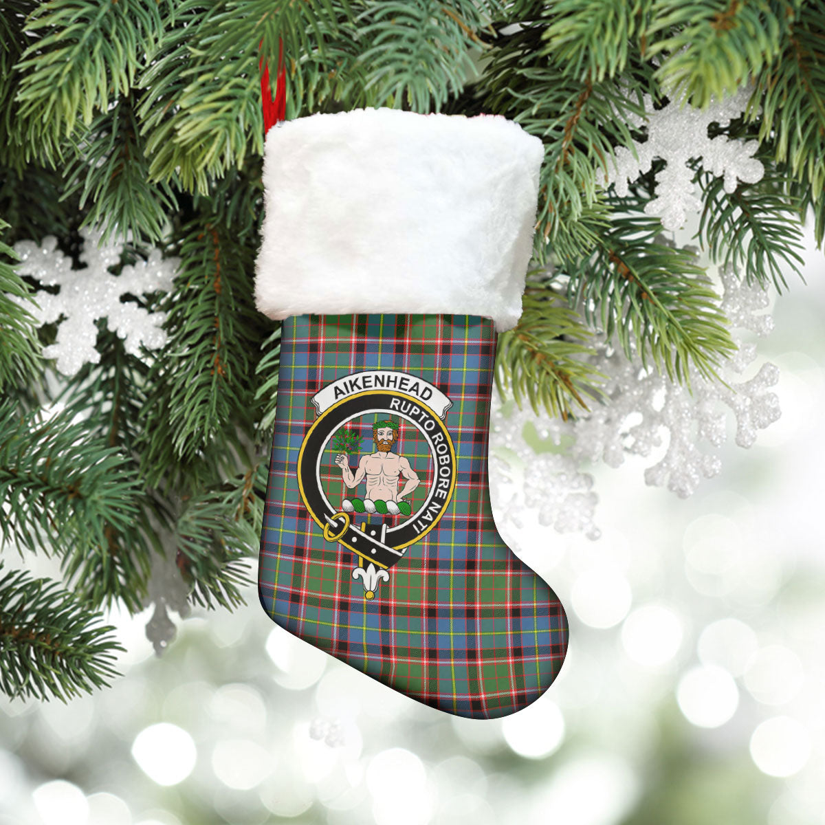 Aikenhead Tartan Crest Christmas Stocking