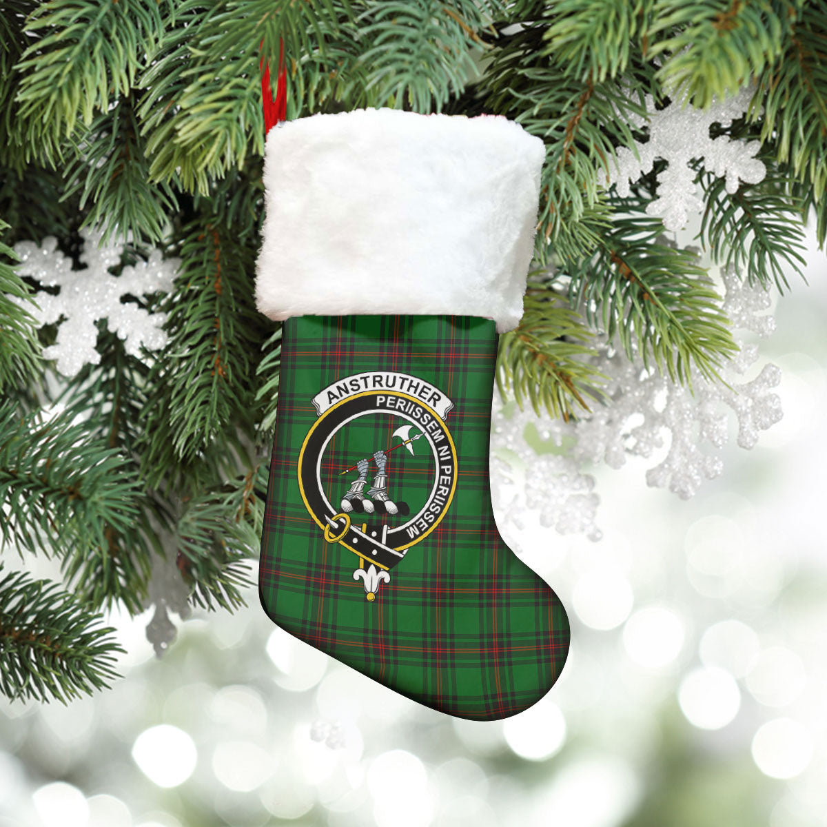 Anstruther Tartan Crest Christmas Stocking