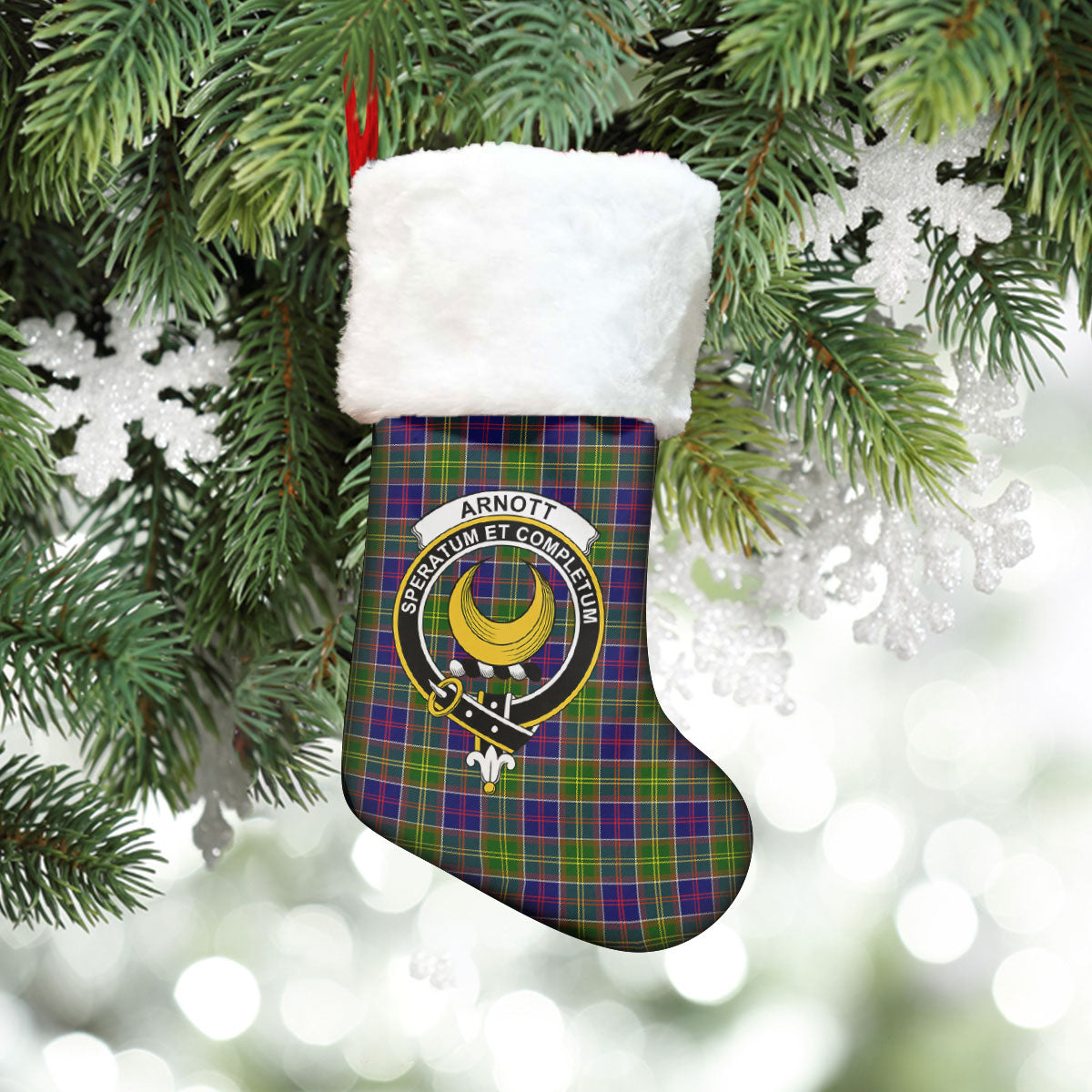 Arnott Tartan Crest Christmas Stocking