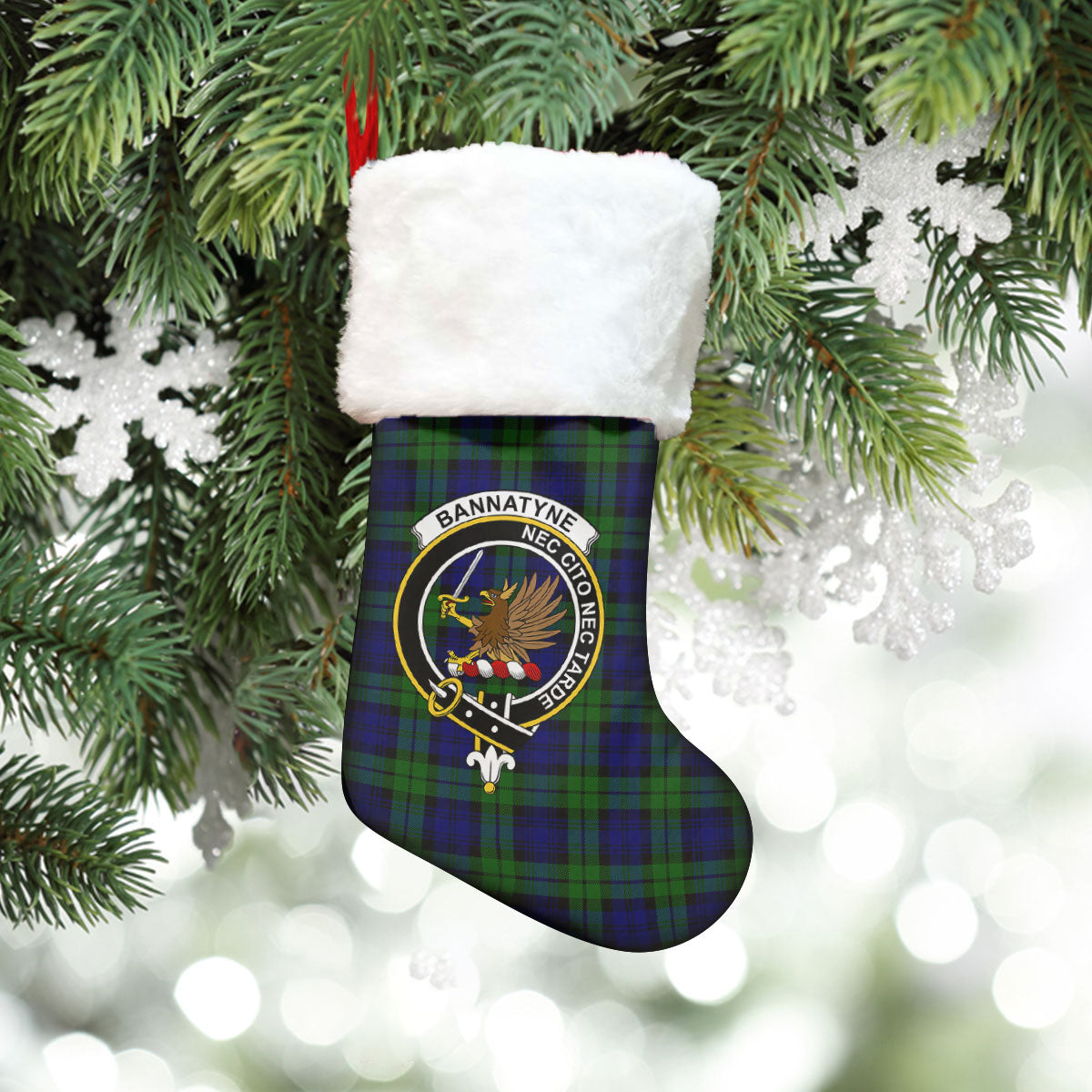 Bannatyne Tartan Crest Christmas Stocking