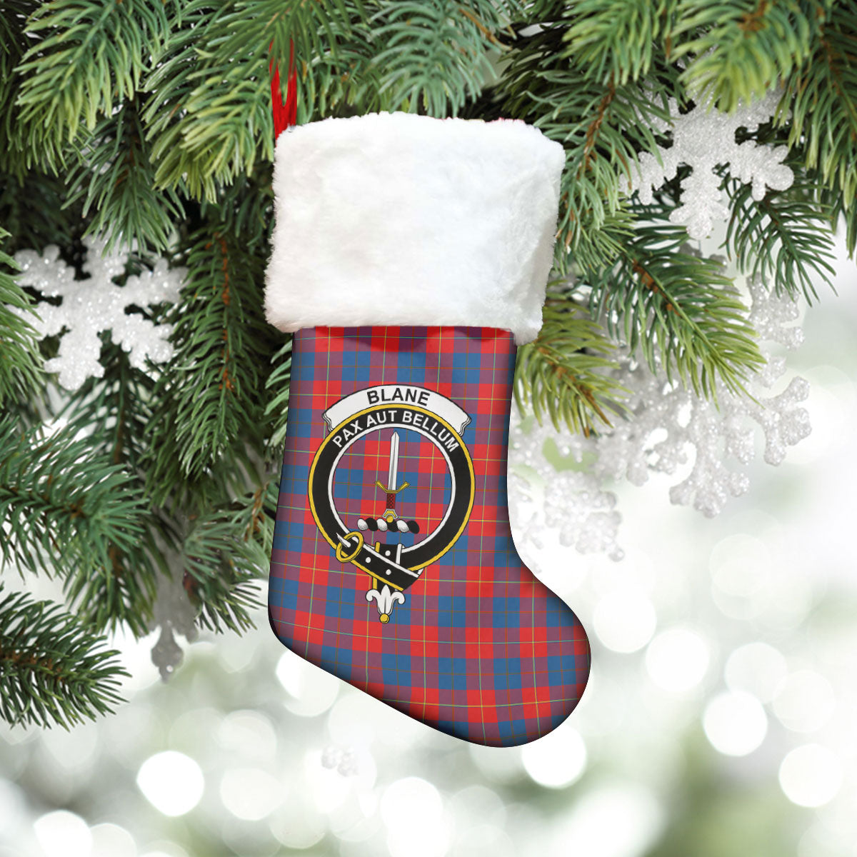 Blane Tartan Crest Christmas Stocking