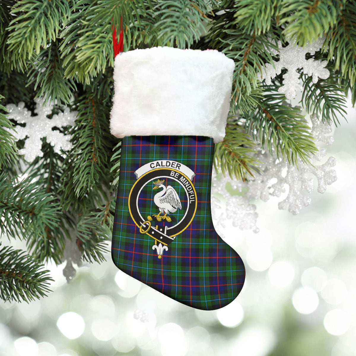 Calder (Calder-Campbell) Tartan Crest Christmas Stocking