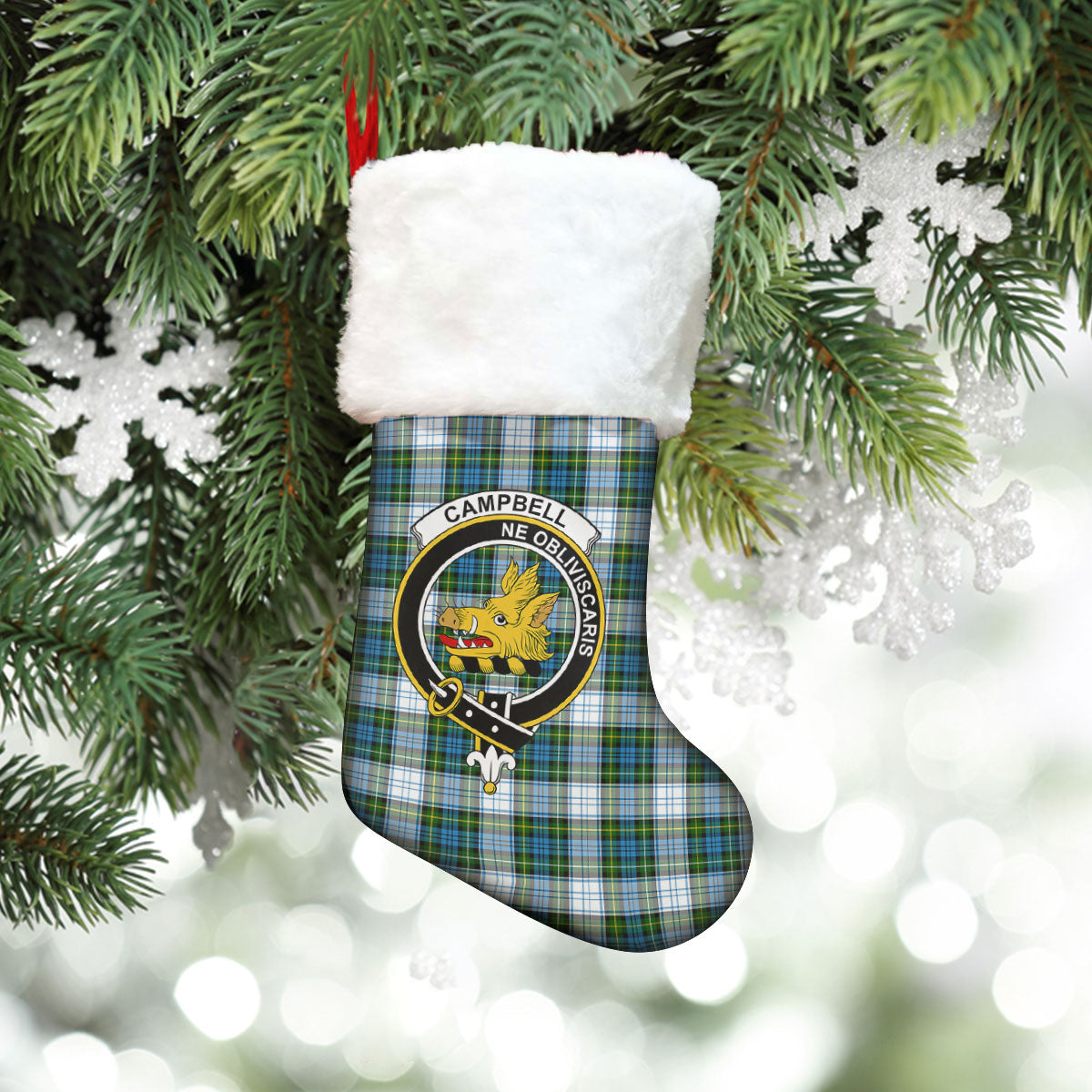 Campbell Dress Tartan Crest Christmas Stocking