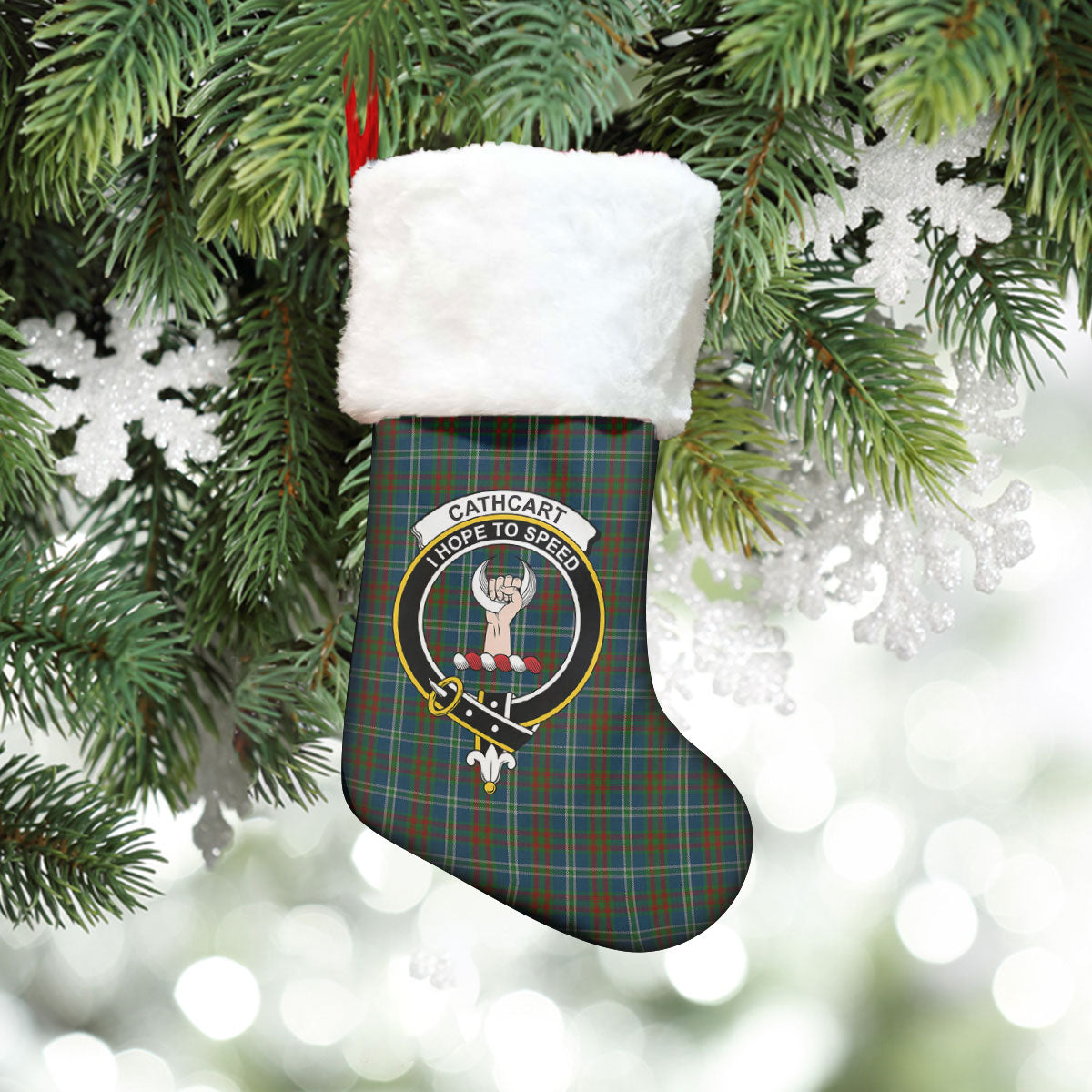 Cathcart Tartan Crest Christmas Stocking