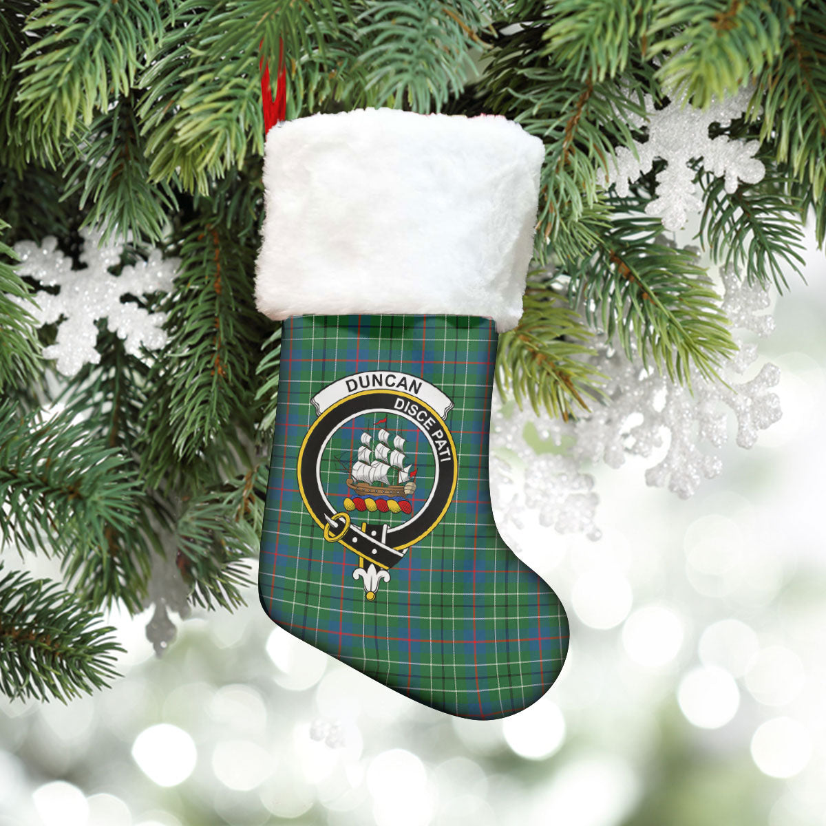 Duncan Ancient Tartan Crest Christmas Stocking