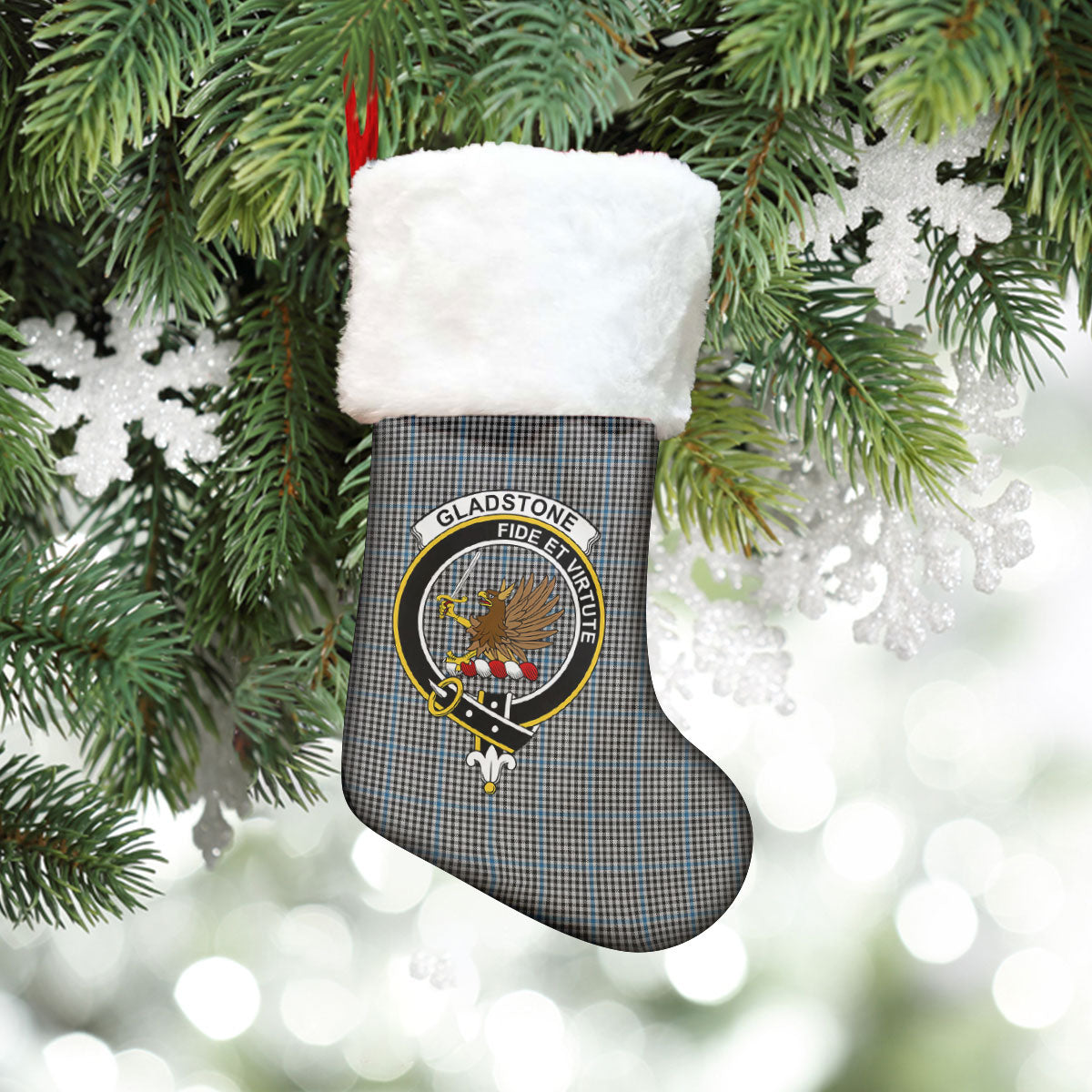 Gladstone Tartan Crest Christmas Stocking