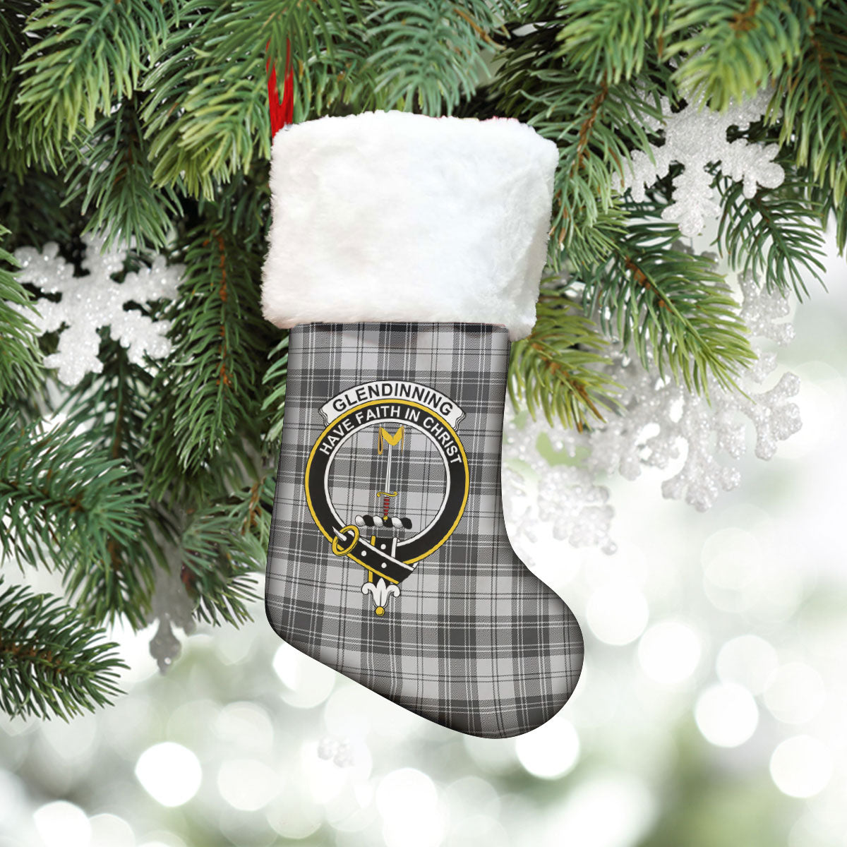 Glendinning Tartan Crest Christmas Stocking