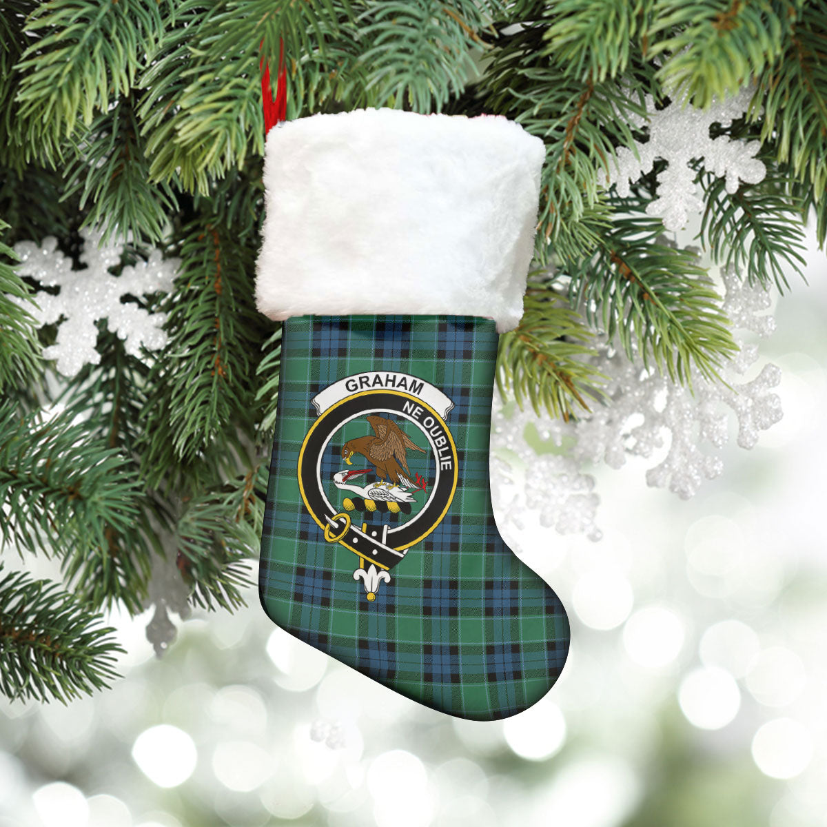 Graham of Menteith Ancient Tartan Crest Christmas Stocking