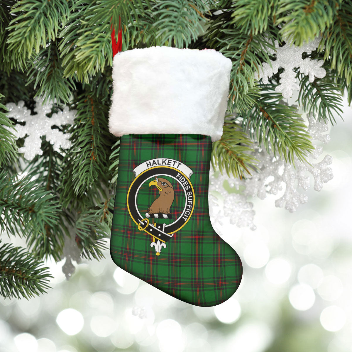 Halkett Tartan Crest Christmas Stocking