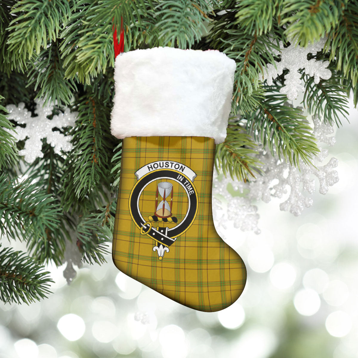 Houston Tartan Crest Christmas Stocking