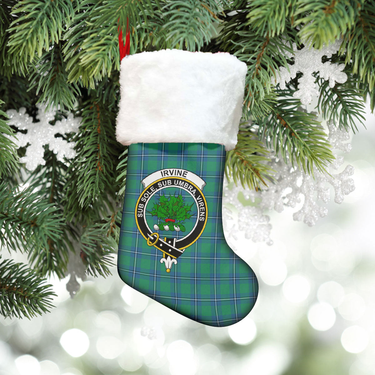 Irvine Ancient Tartan Crest Christmas Stocking