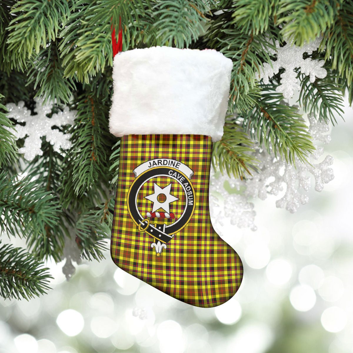 Jardine Tartan Crest Christmas Stocking