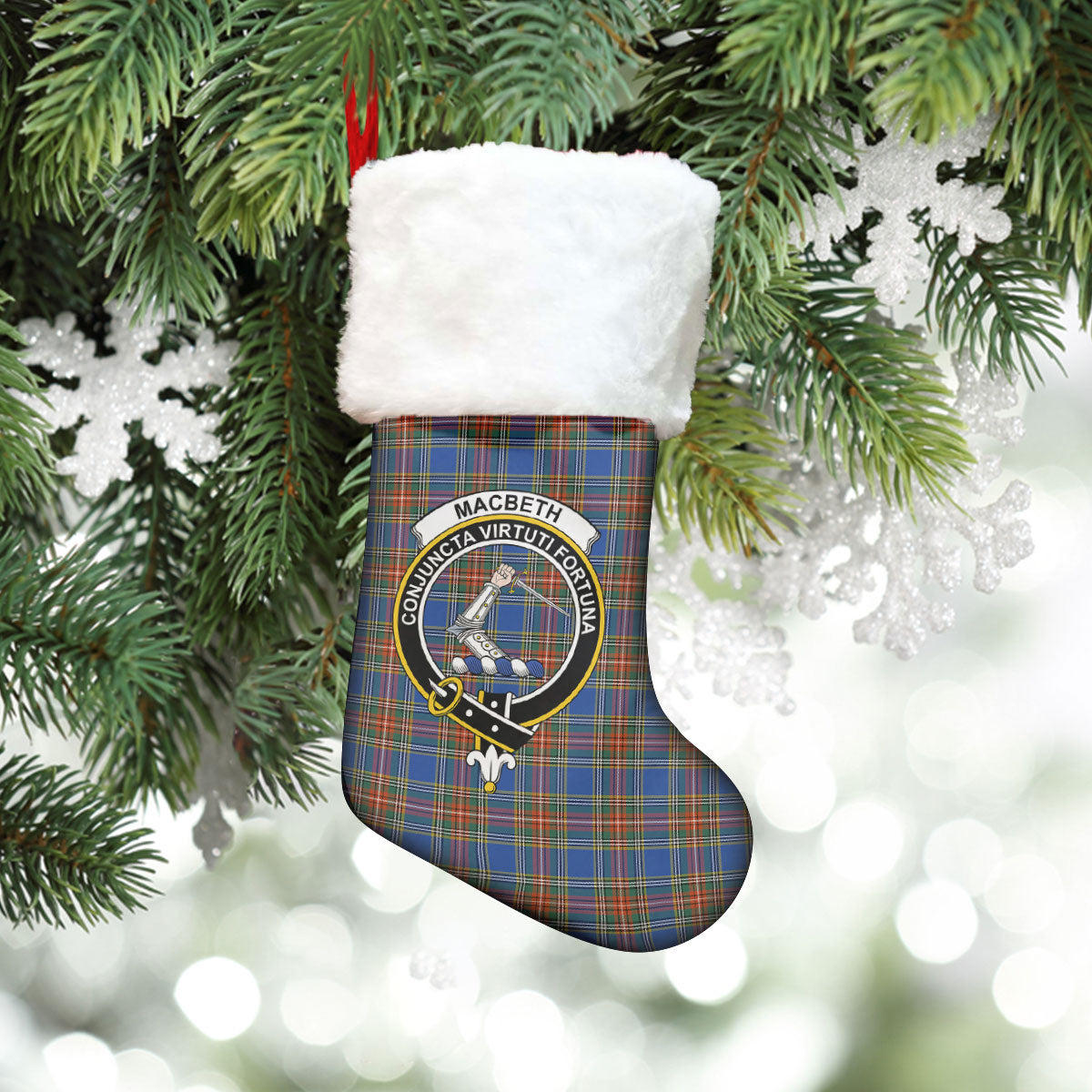 MacBeth Ancient Tartan Crest Christmas Stocking