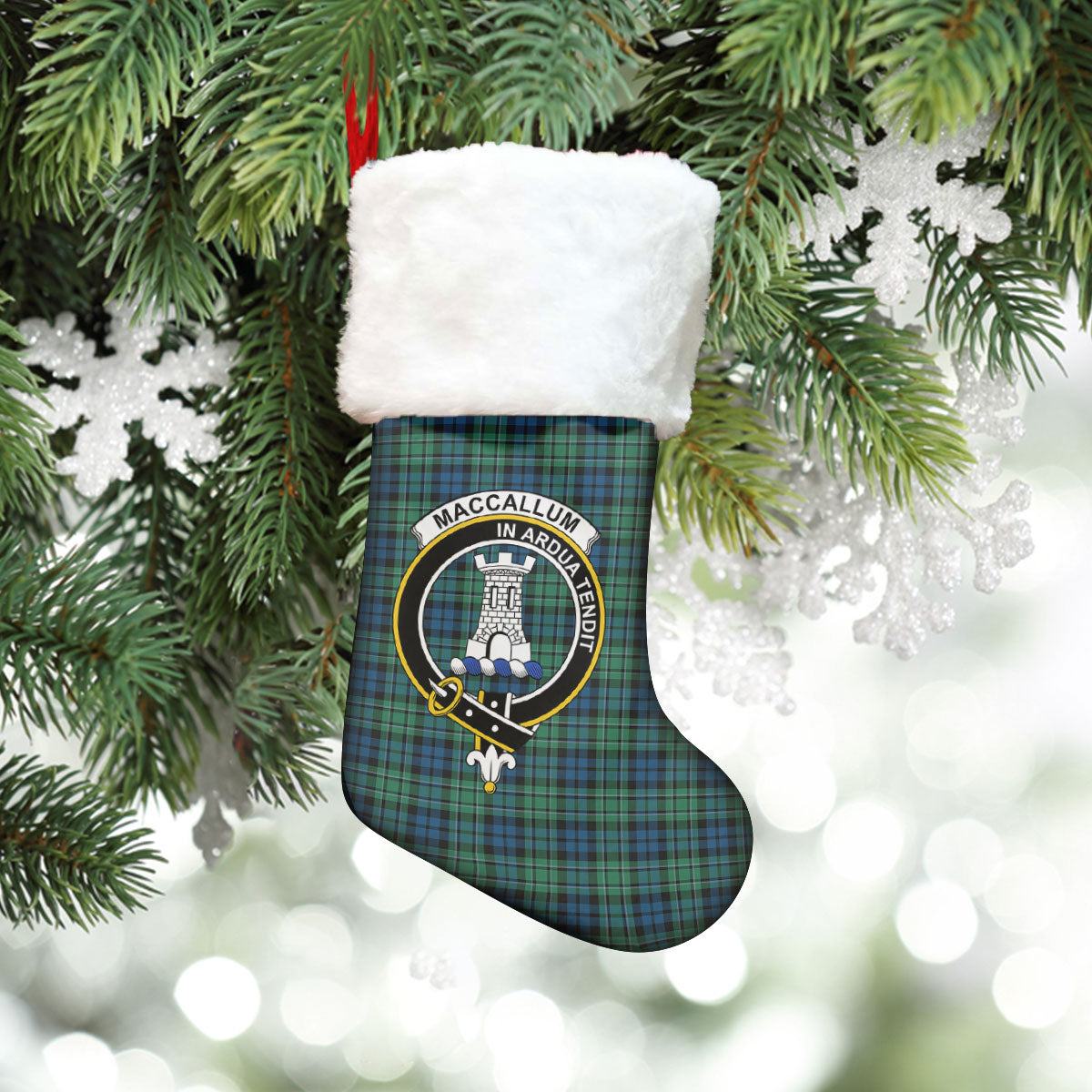 MacCallum Ancient Tartan Crest Christmas Stocking