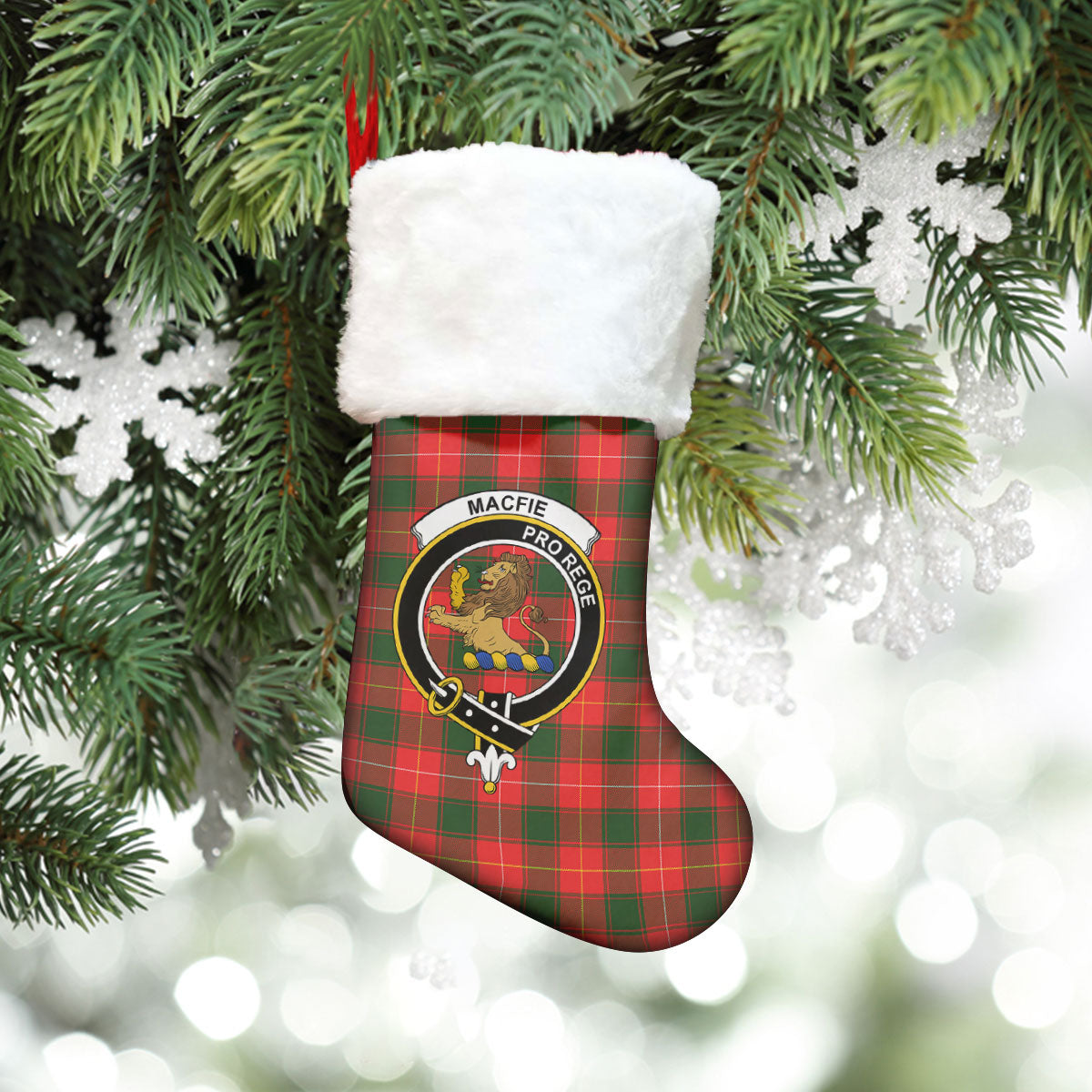 MacFie Tartan Crest Christmas Stocking