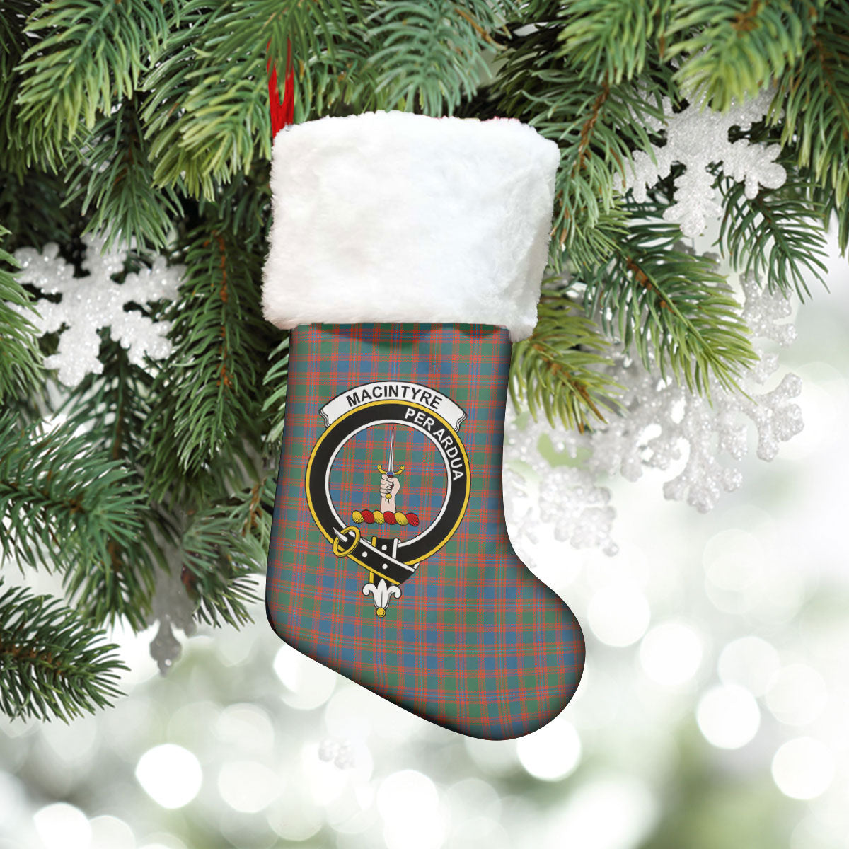 MacIntyre Ancient Tartan Crest Christmas Stocking