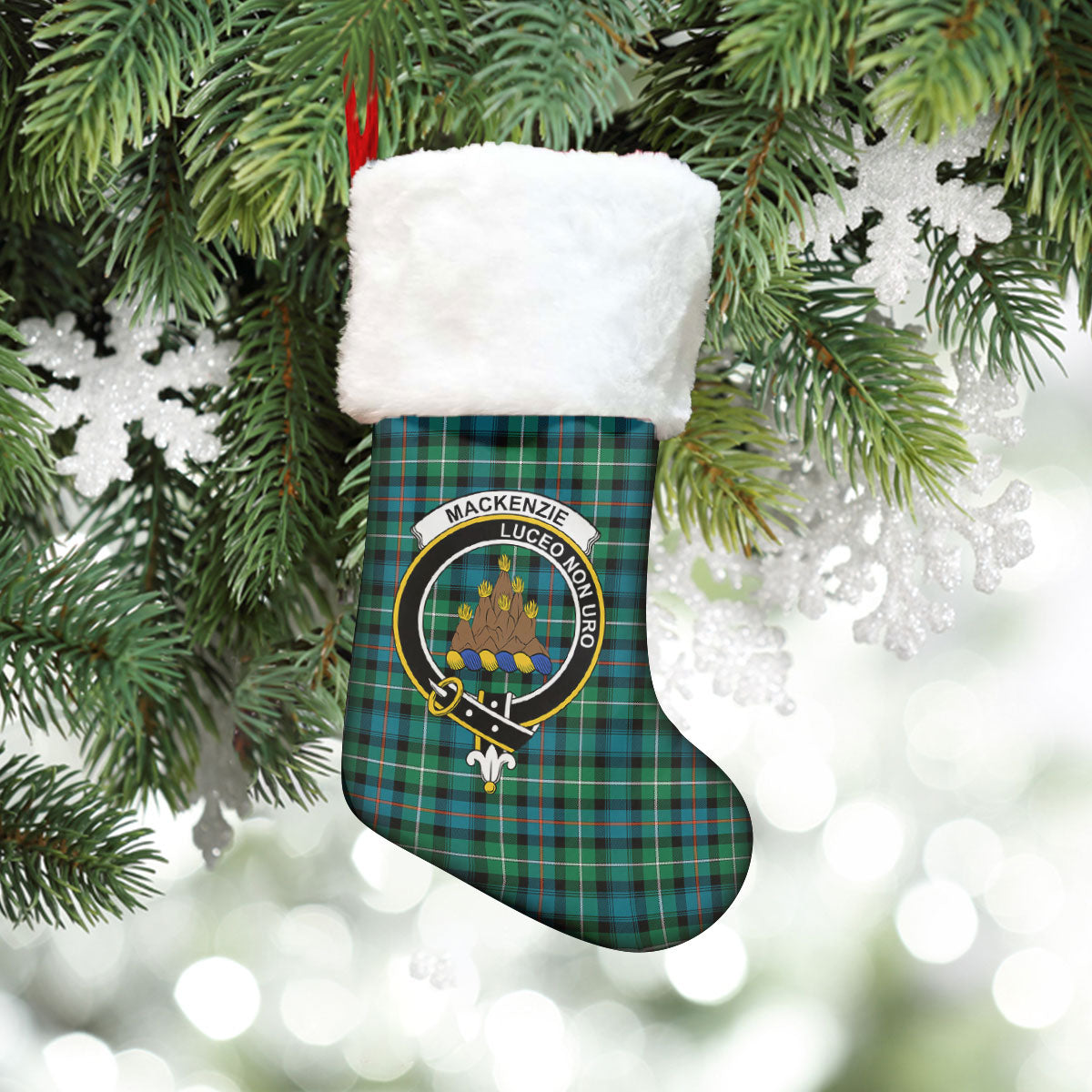 MacKenzie Ancient Tartan Crest Christmas Stocking