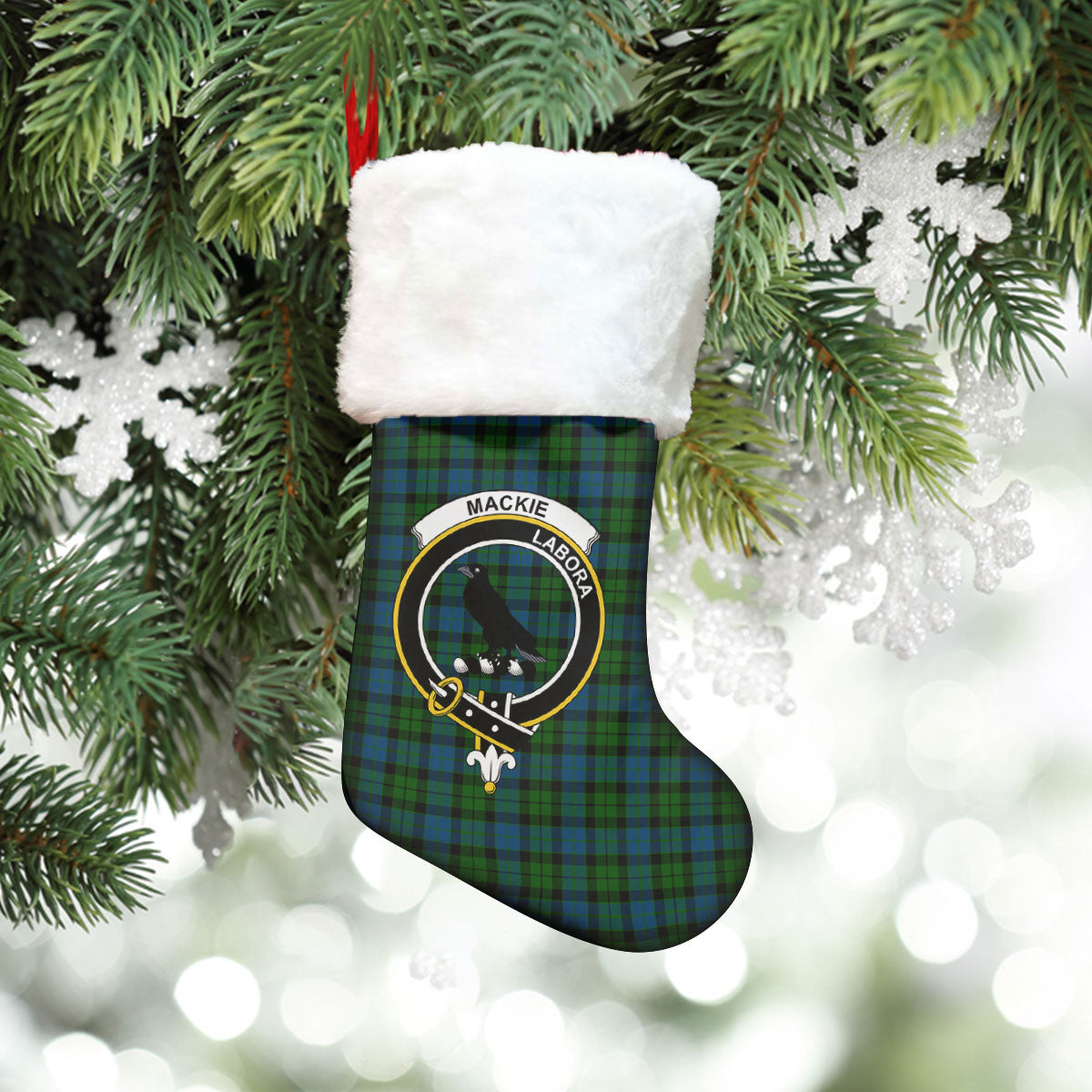 MacKie Tartan Crest Christmas Stocking