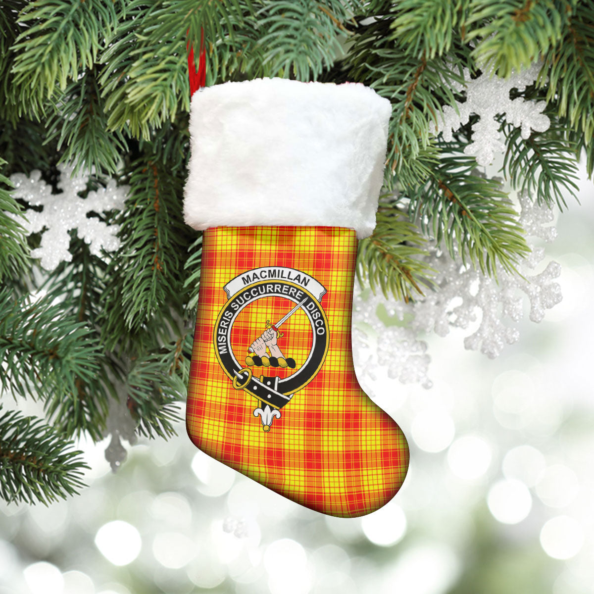 MacMillan Clan Tartan Crest Christmas Stocking