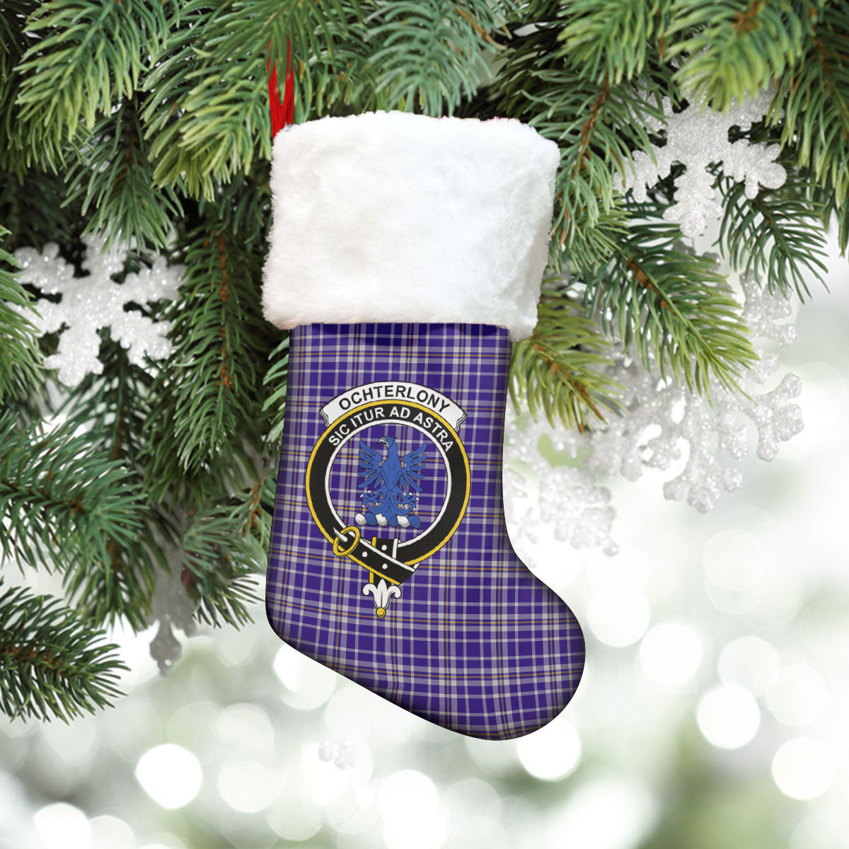 Ochterlony Tartan Crest Christmas Stocking