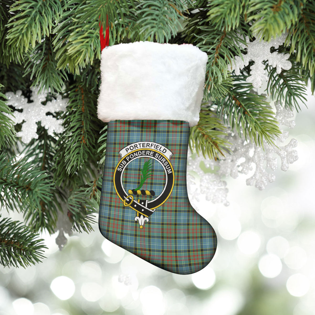 Porterfield Tartan Crest Christmas Stocking