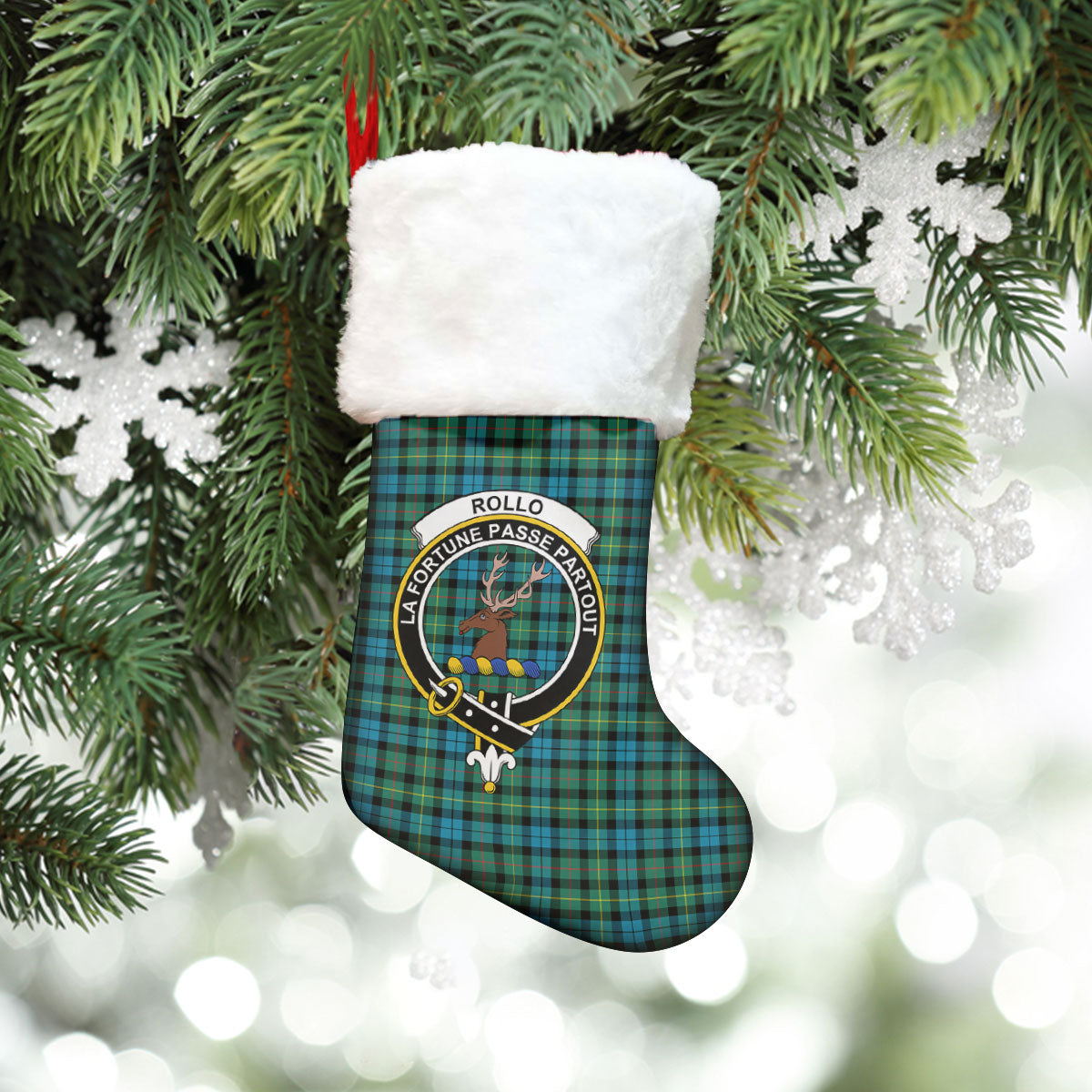 Rollo Ancient Tartan Crest Christmas Stocking