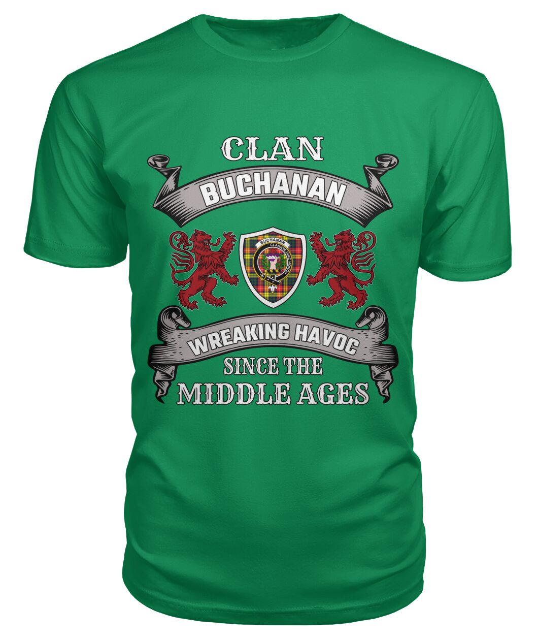 Buchanan Family Tartan - 2D T-shirt