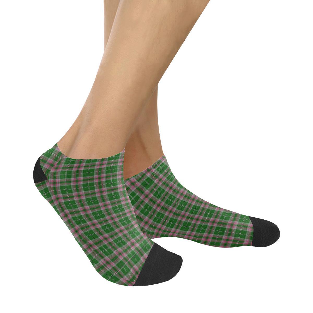 Gray Hunting Tartan Ankle Socks