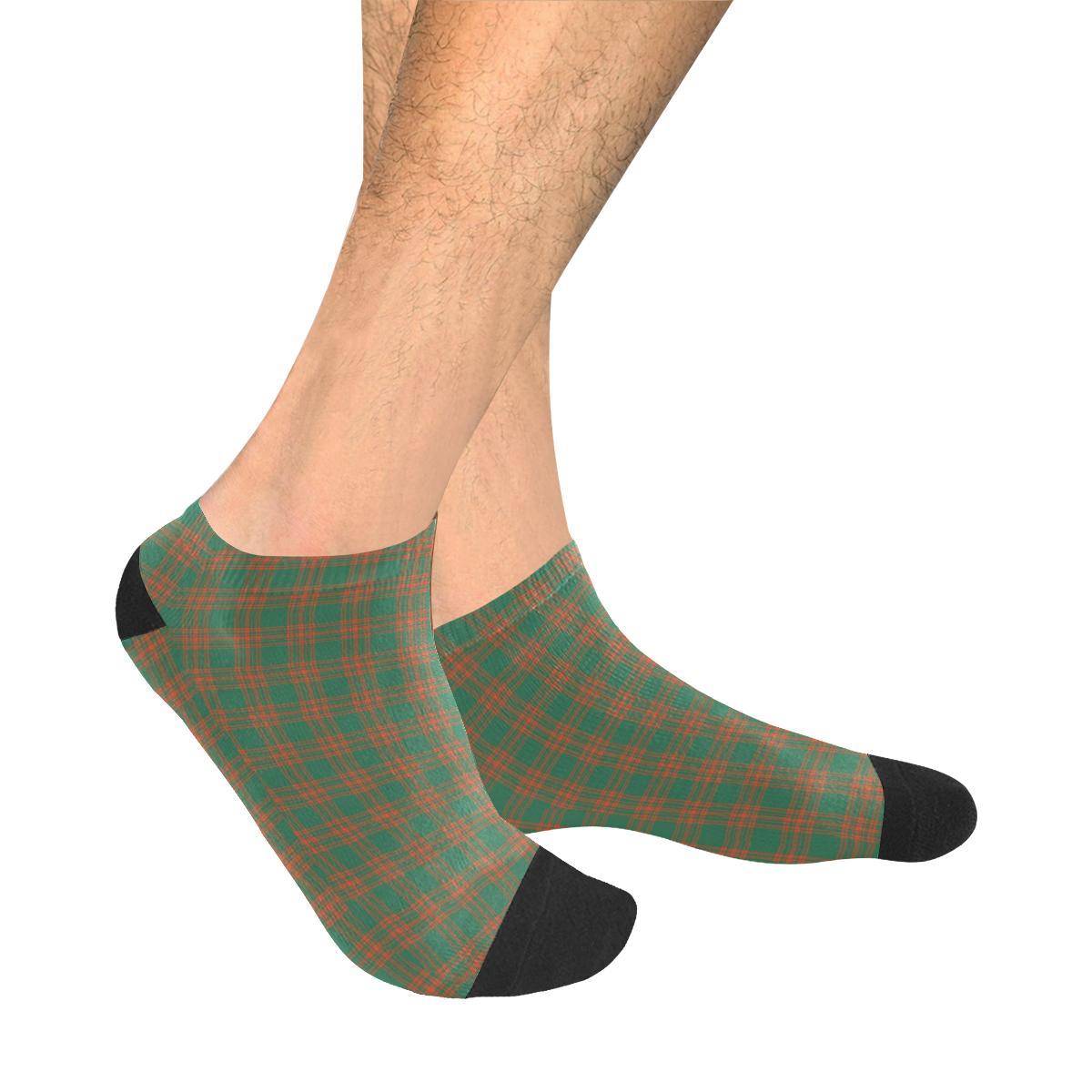 Menzies Green Ancient Tartan Ankle Socks