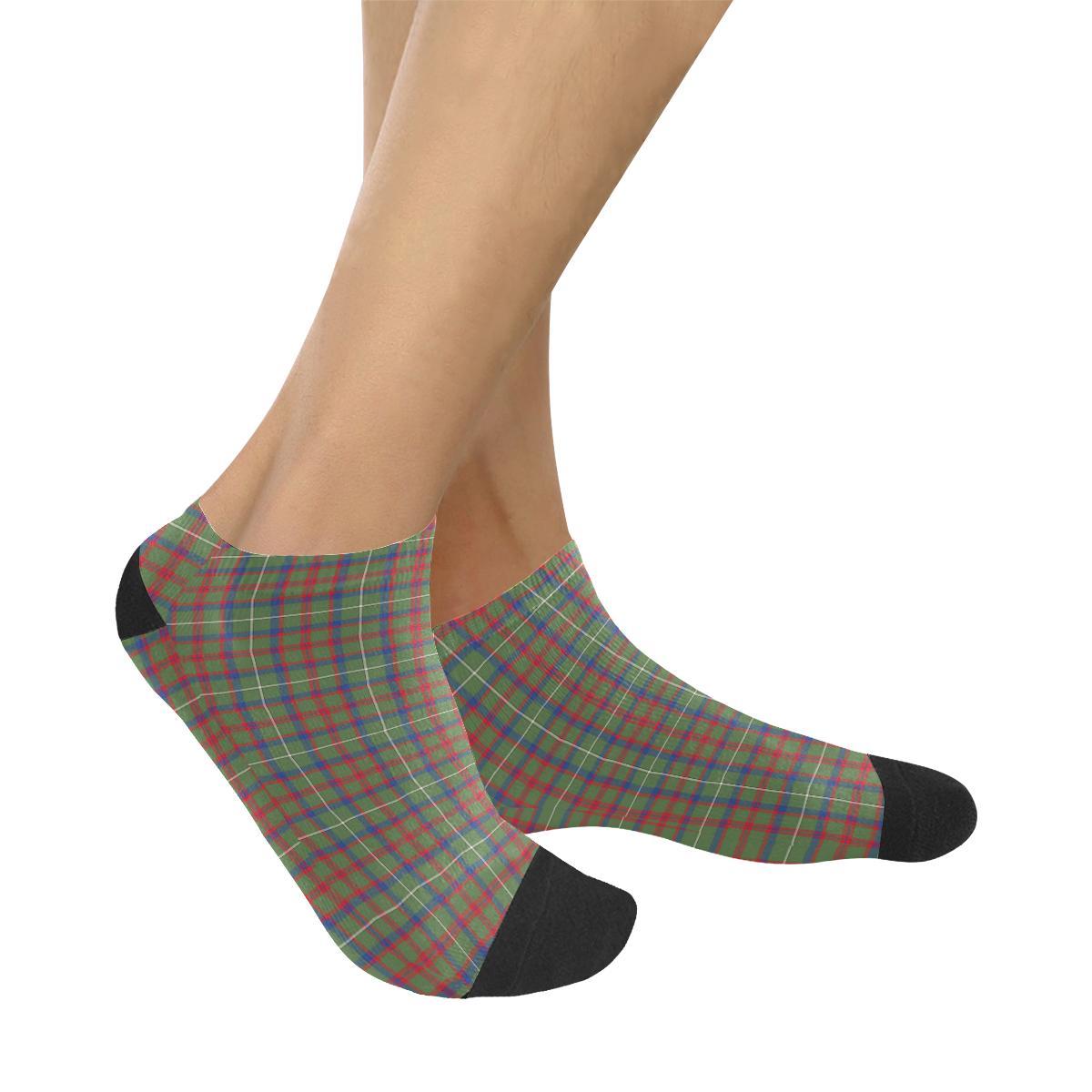 Shaw Green Modern Tartan Ankle Socks