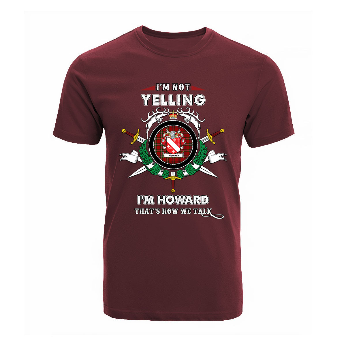 Howard Tartan Crest T-shirt - I'm not yelling style