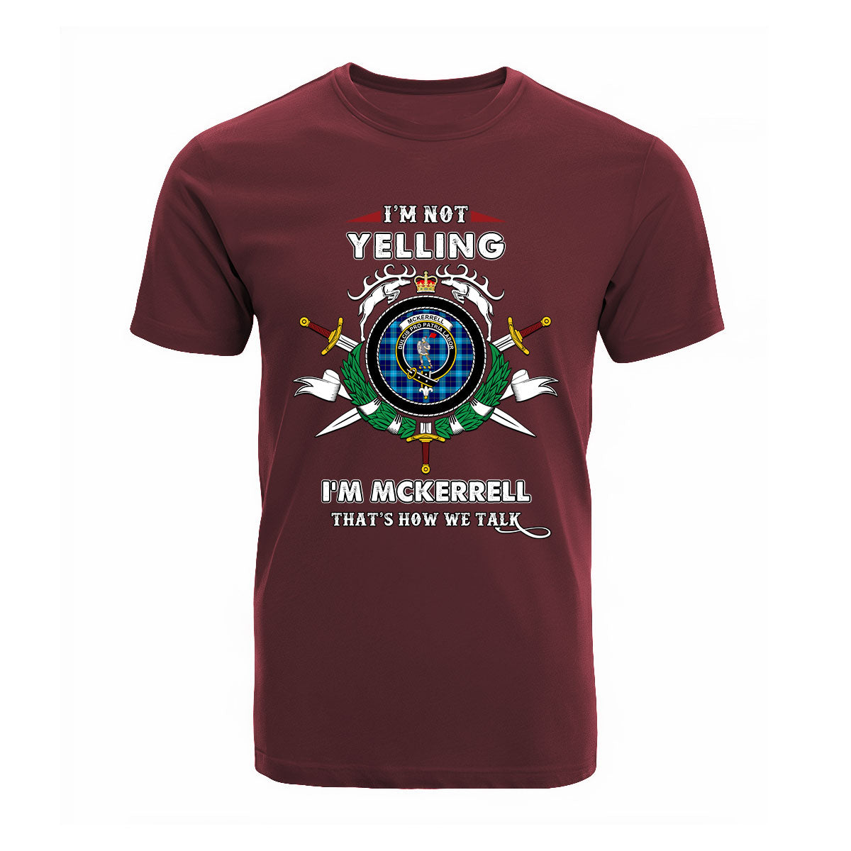 McKerrell Tartan Crest T-shirt - I'm not yelling style