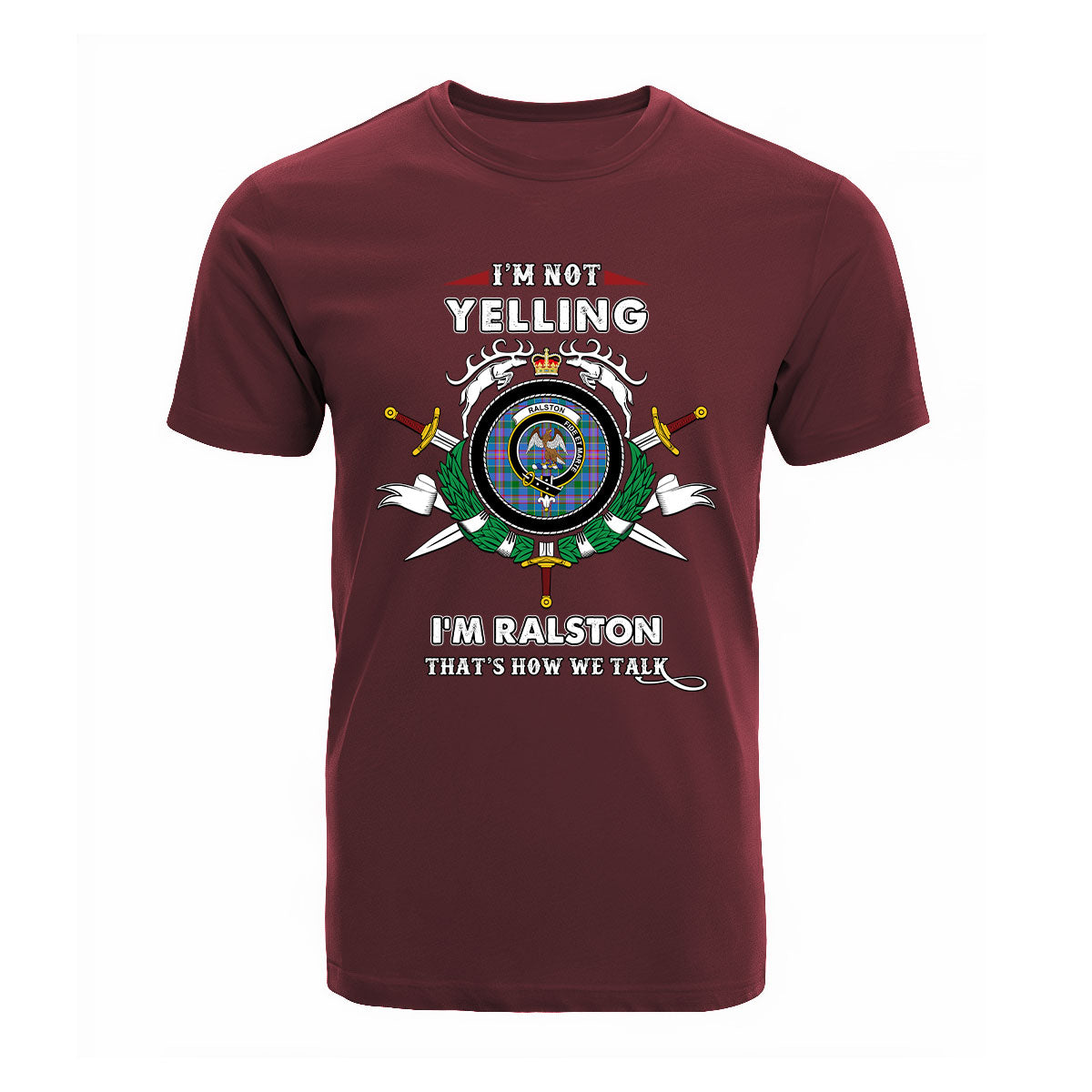 Ralston Tartan Crest T-shirt - I'm not yelling style