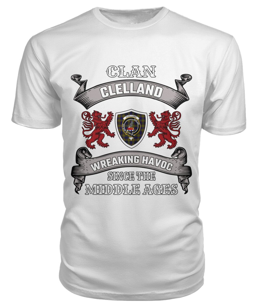 Clelland Family Tartan - 2D T-shirt