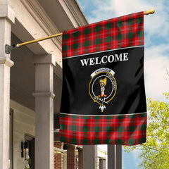 Chisholm Tartan Crest Black Garden Flag