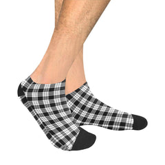 MacFarlane Black & White Tartan Ankle Socks