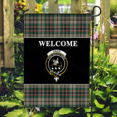 Craig Tartan Crest Black Garden Flag