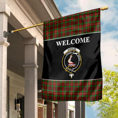 Ainslie Tartan Crest Black Garden Flag