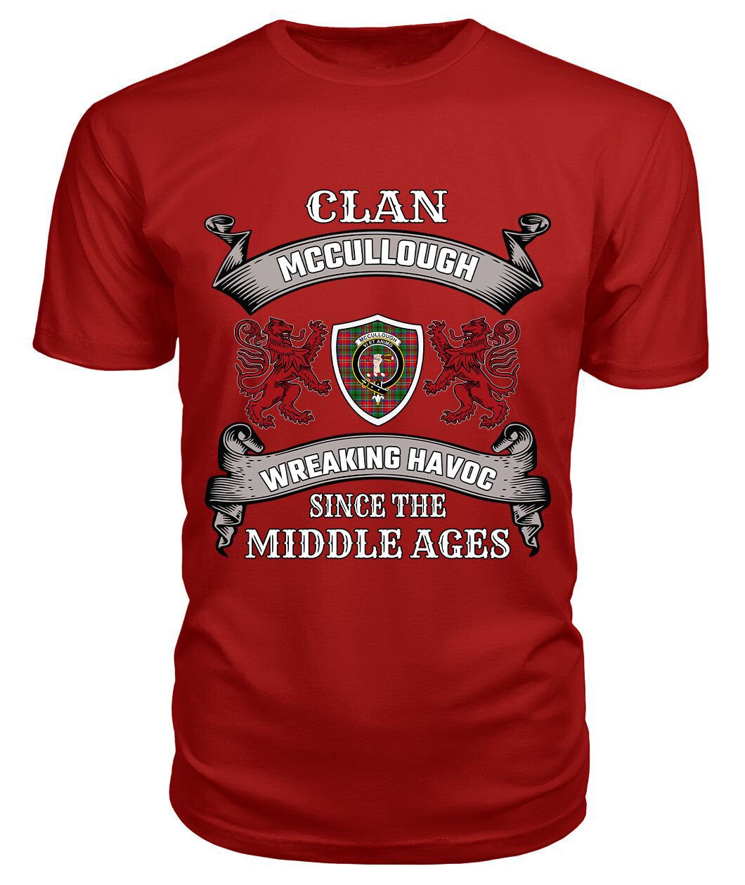 McCullough Family Tartan - 2D T-shirt