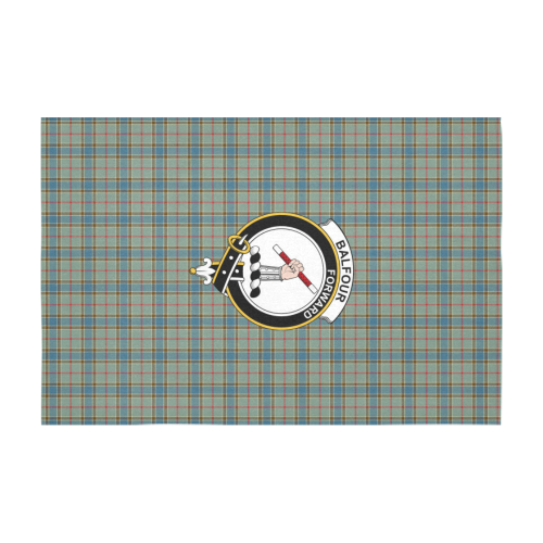 Balfour Blue Tartan Crest Tablecloth