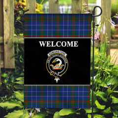 Edmonstone (of Duntreath) Tartan Crest Black Garden Flag