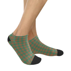 Menzies Green Ancient Tartan Ankle Socks