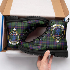 Forsyth Modern Tartan Crest Leather Boots