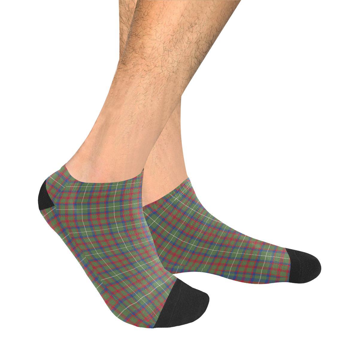 Shaw Green Modern Tartan Ankle Socks