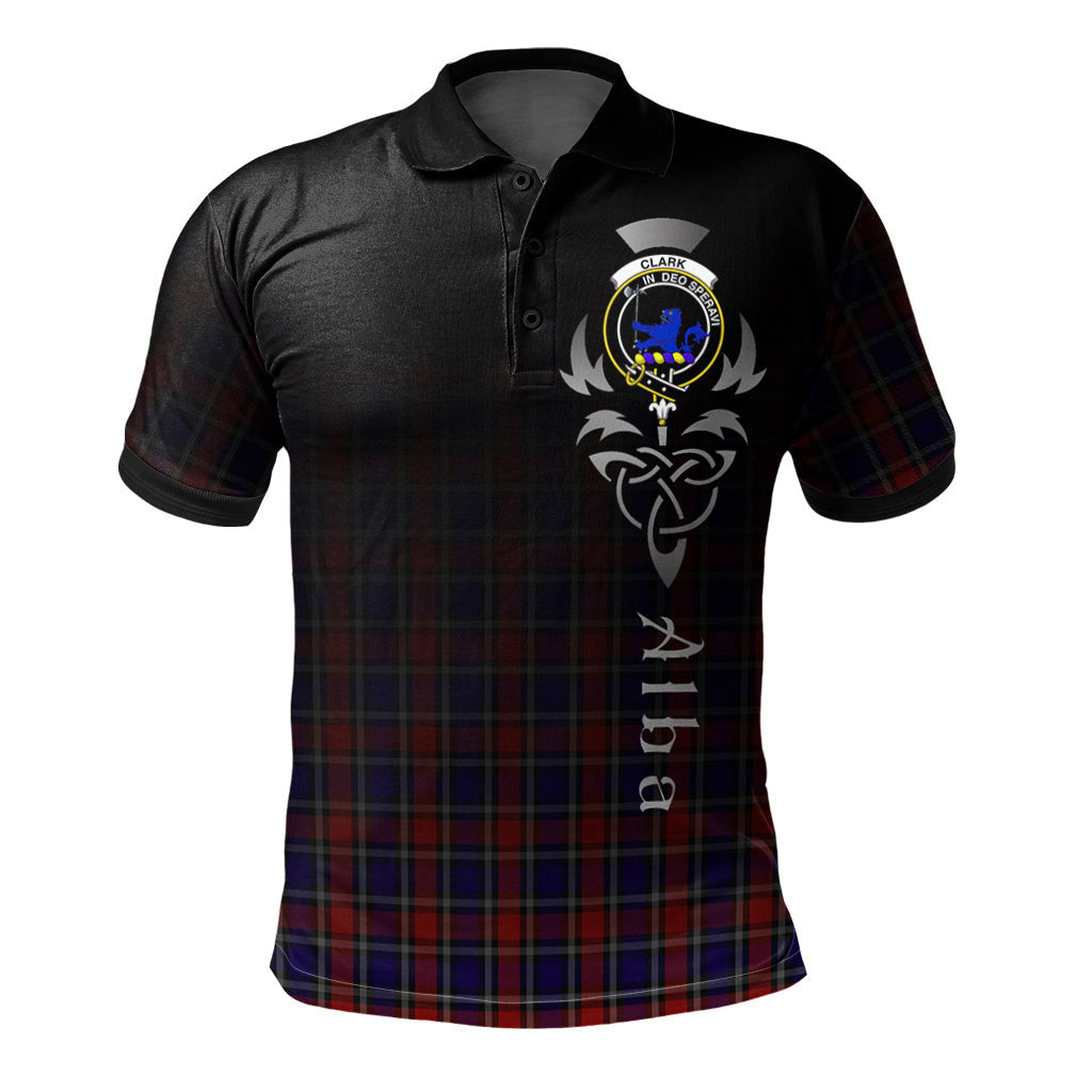 Clark (Lion) Red Tartan Polo Shirt - Alba Celtic Style