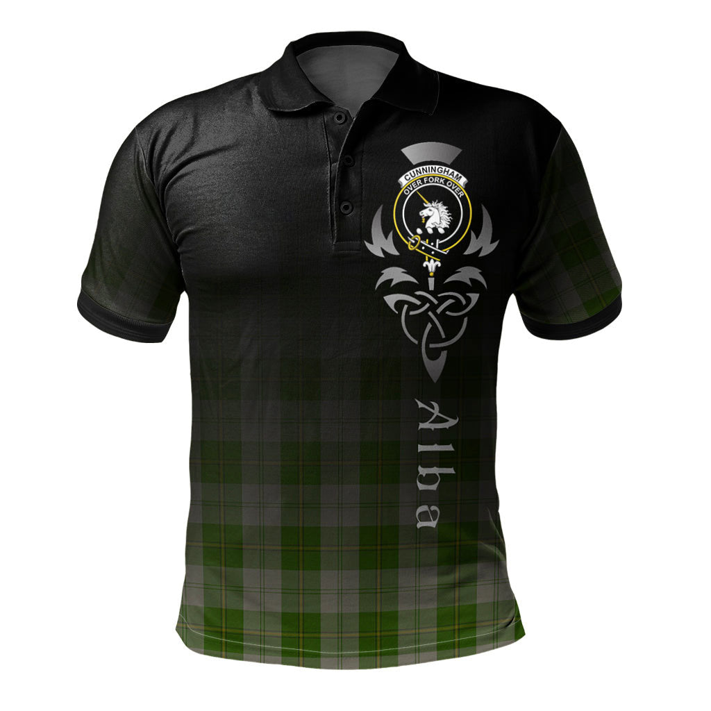 Cunningham Dress Green Dancers Tartan Polo Shirt - Alba Celtic Style