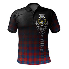 Galloway Red Tartan Polo Shirt - Alba Celtic Style