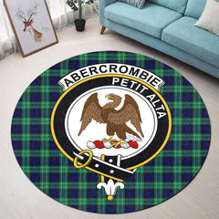 Abercrombie Tartan Crest Round Rug